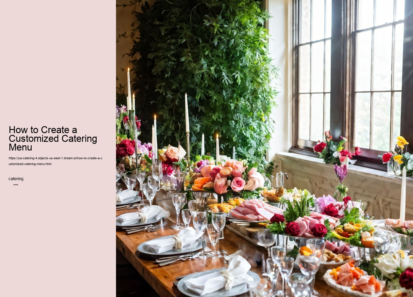 How to Create a Customized Catering Menu